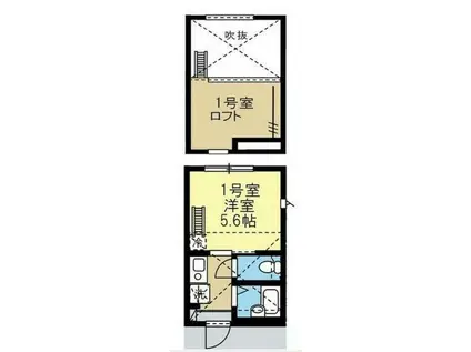 コンフォール菊名(1K/1階)の間取り写真