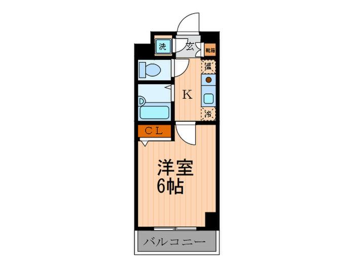 なかよしマンション四条大宮(1K/7階)の間取り写真
