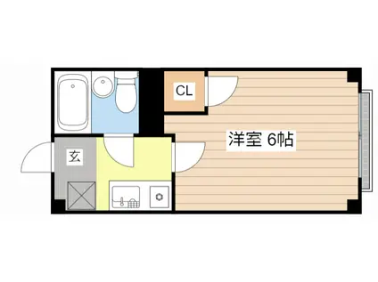 松田ハイツ(1K/2階)の間取り写真