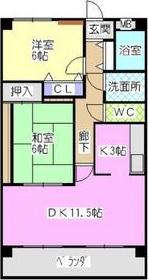 スカイコート21(2LDK/2階)の間取り写真