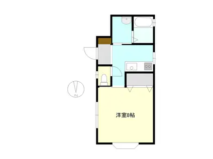 第2日東ハイツ(1K/2階)の間取り写真