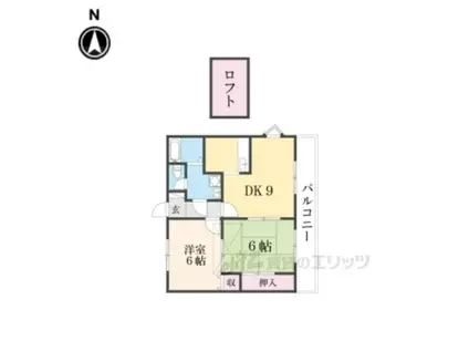 サンクレスト(2DK/2階)の間取り写真