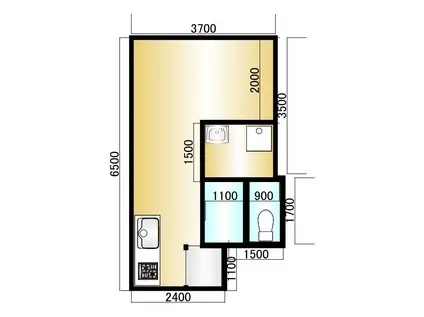リバーサイドマンションI(ワンルーム/9階)の間取り写真