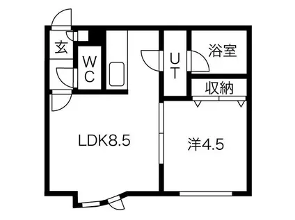 エスペランザ(1LDK/3階)の間取り写真