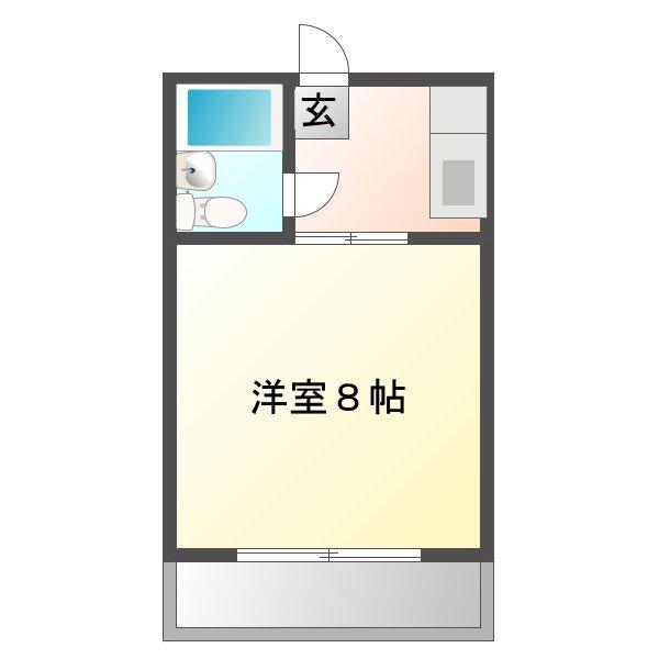 上建コーポ(1K/2階)の間取り写真