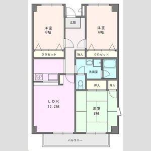 サンクレール(3LDK/4階)の間取り写真