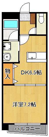 ジュウィール西王子(1DK/3階)の間取り写真