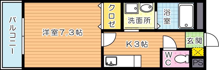 BLANE NOLRE(1K/3階)の間取り写真