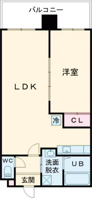 SGB浜町(1LDK/9階)の間取り写真