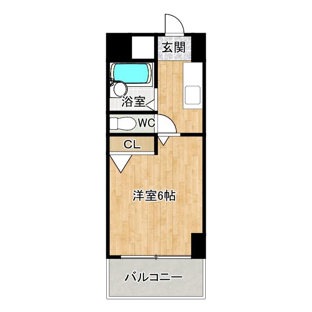 土井グランドマンション(1K/3階)の間取り写真