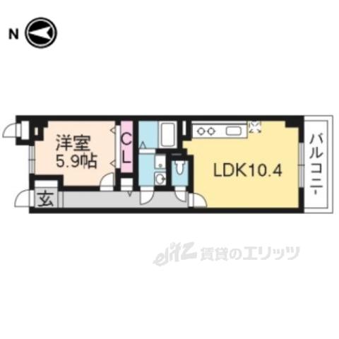 FUMMY COO(1LDK/1階)の間取り写真