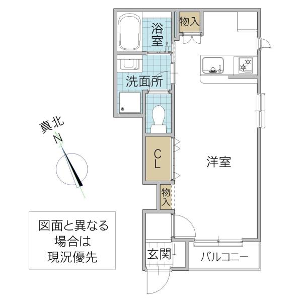 レーガベーネ市毛 I(ワンルーム/1階)の間取り写真