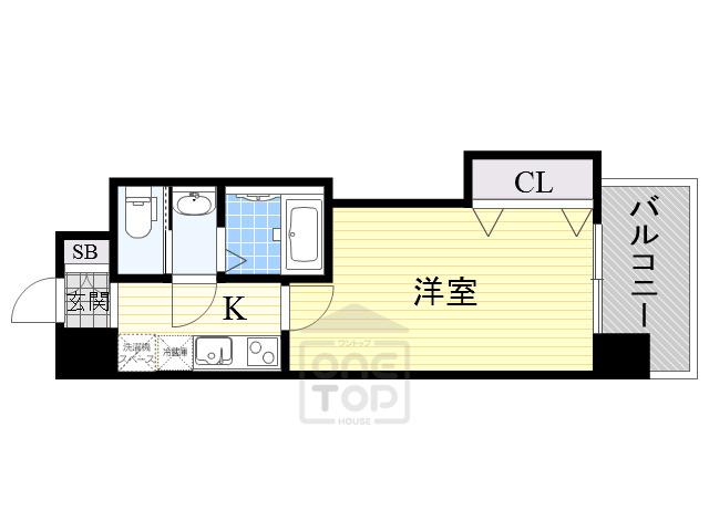 LUXE新大阪イースト2(1K/8階)の間取り写真