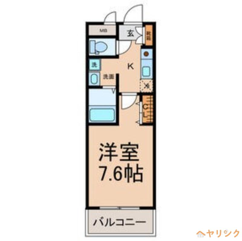 コートデリヴィエール上飯田(1K/4階)の間取り写真