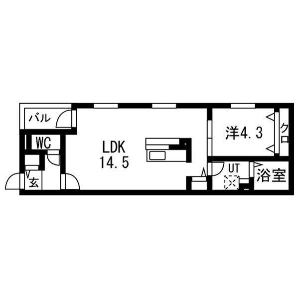 RUSCELLO笠寺(1LDK/1階)の間取り写真