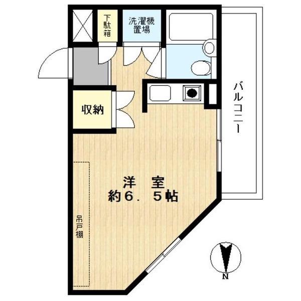 ジュネス市ヶ尾(ワンルーム/2階)の間取り写真