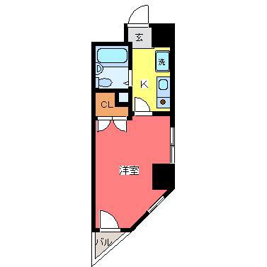 パールマンション白山(1K/7階)の間取り写真