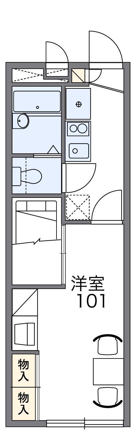 レオパレスコスモス(1K/2階)の間取り写真