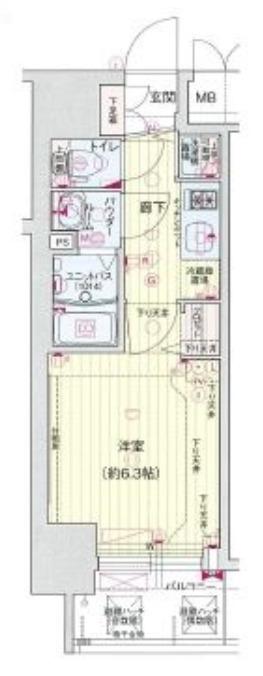 プレサンスOSAKA DOMECITYワンダー(1K/9階)の間取り写真