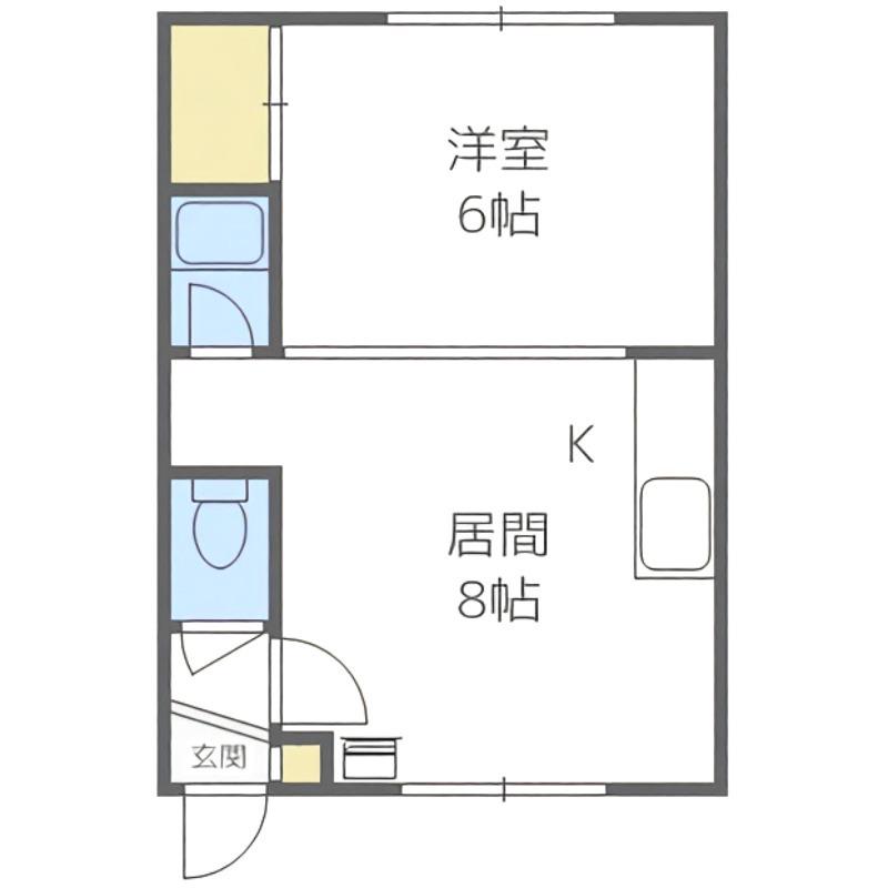 ベルメゾン栄通(1LDK/2階)の間取り写真