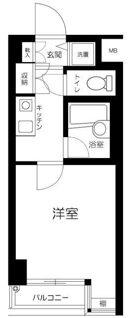 ティアラ目白AVENUE(1K/2階)の間取り写真