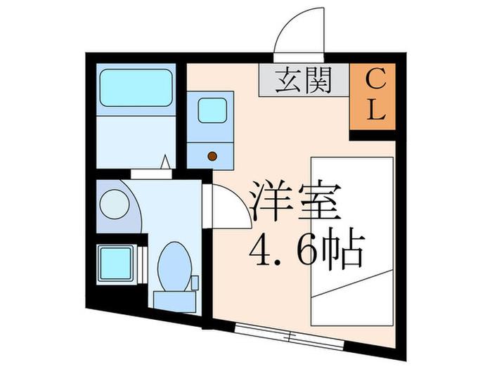 HJ PLACE 中目黒(ワンルーム/2階)の間取り写真