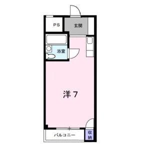 ハイツホリデー(ワンルーム/1階)の間取り写真