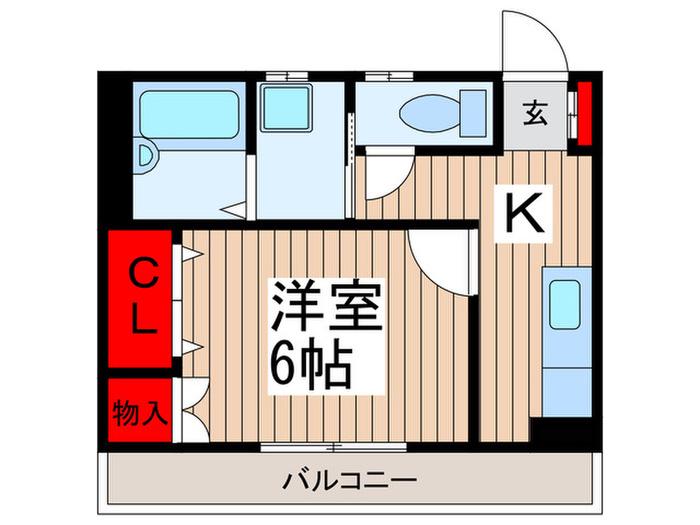ひなや館(1K/2階)の間取り写真