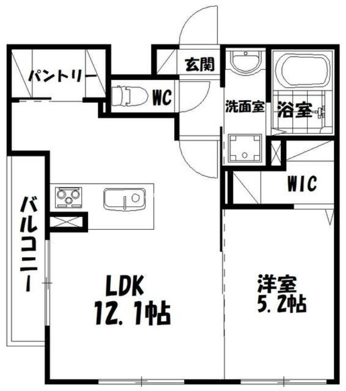 アールステージ(1LDK/1階)の間取り写真