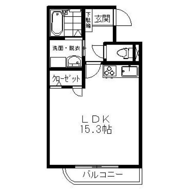 ハイムルビコン(ワンルーム/1階)の間取り写真