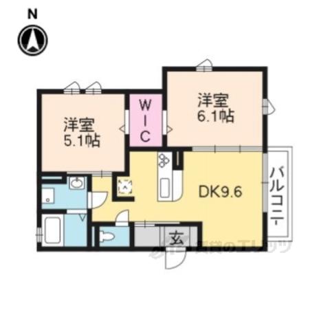 メゾン・ド・光(2LDK/1階)の間取り写真