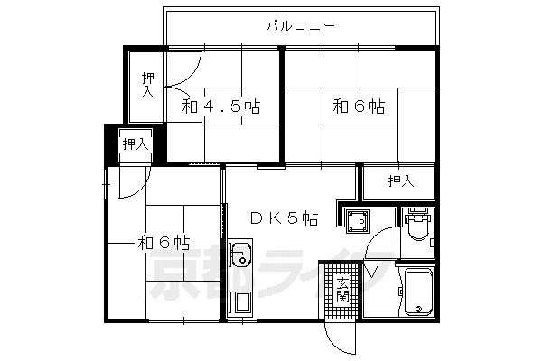 長谷ガーデンハイツ(3DK/2階)の間取り写真