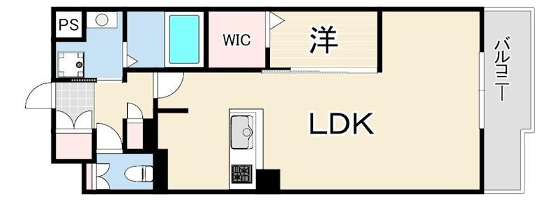 LEGALANDNISHINOMIYA PARKSIDE(1LDK/6階)の間取り写真