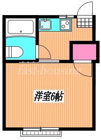 ハイツルーク(1K/2階)の間取り写真
