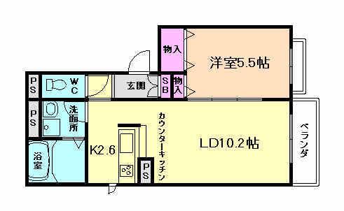 SHAMAISON NOAII(1LDK/2階)の間取り写真