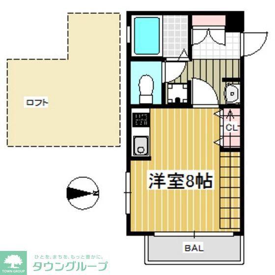 ヒューマンパレス新松戸II(ワンルーム/2階)の間取り写真