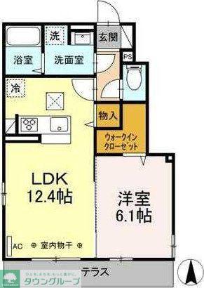 CASA VOLVER I(1LDK/1階)の間取り写真