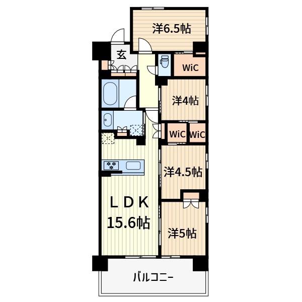 グランカーサ川口青木町公園(4LDK/3階)の間取り写真