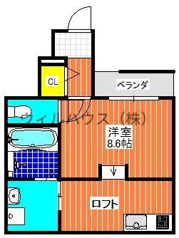 あんしん浜寺船尾町(ワンルーム/1階)の間取り写真