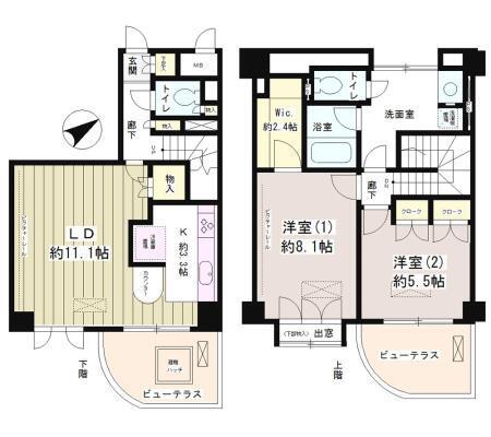 LAPYUTA LAPYUTA(3LDK/12階)の間取り写真