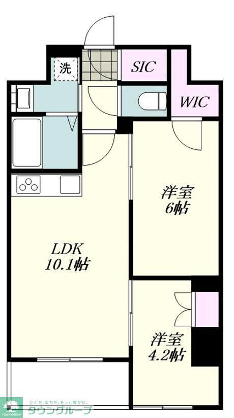 ロイジェント戸越銀座(2LDK/2階)の間取り写真