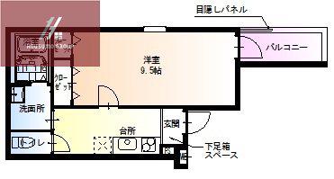 フジパレス喜連瓜破I番館(1K/2階)の間取り写真