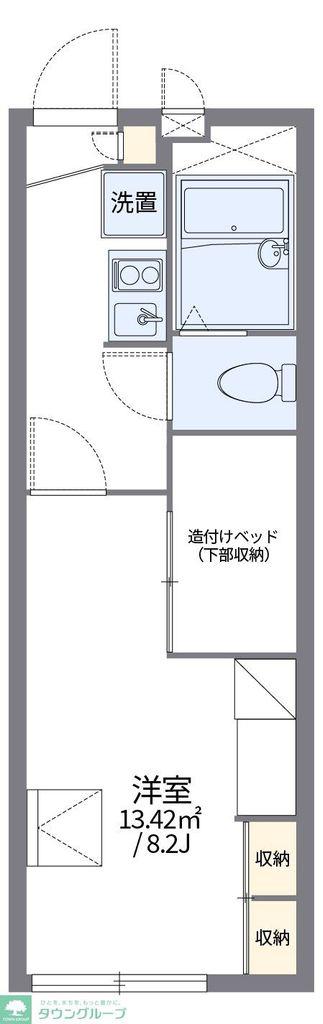 レオパレスエンボーダ(1K/1階)の間取り写真