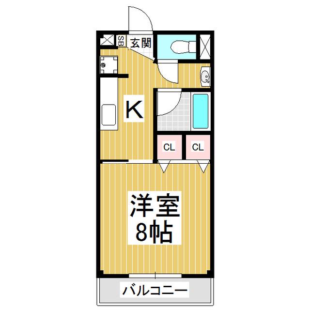 PEARL SOLIDARITE(1K/1階)の間取り写真