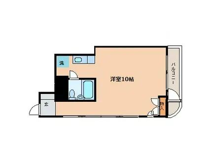 ヴィラサンライズ武蔵(1K/2階)の間取り写真