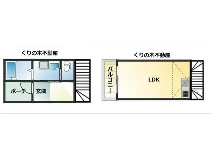 KIEFER AINS(1SDK/1階)の間取り写真