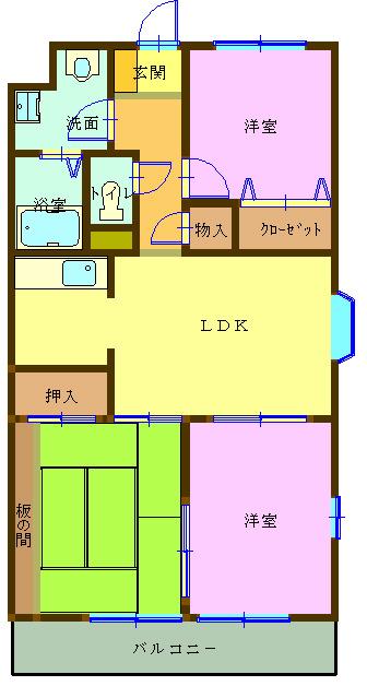カーサエテルノ(3LDK/4階)の間取り写真