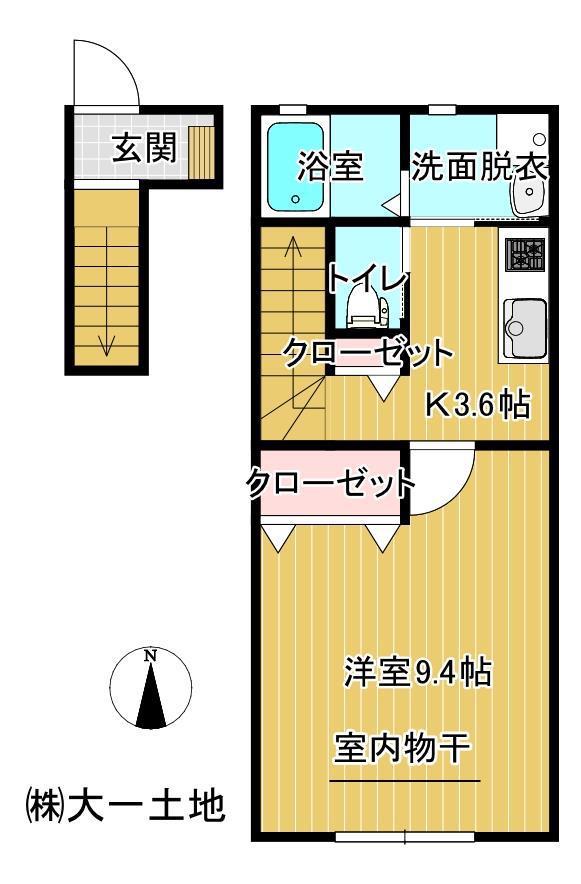 ARROTSKB(1K/2階)の間取り写真