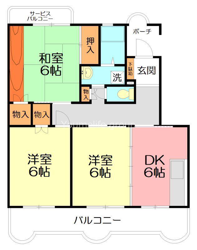 第5メゾン星崎(3DK/4階)の間取り写真