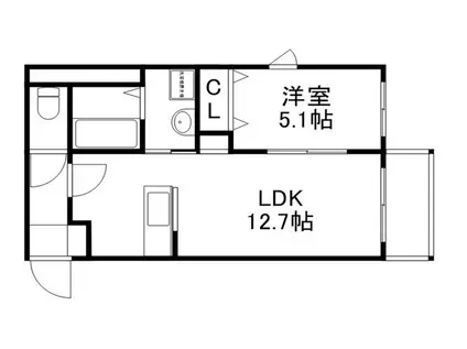 HARTFUL LA OHANA(1LDK/3階)の間取り写真